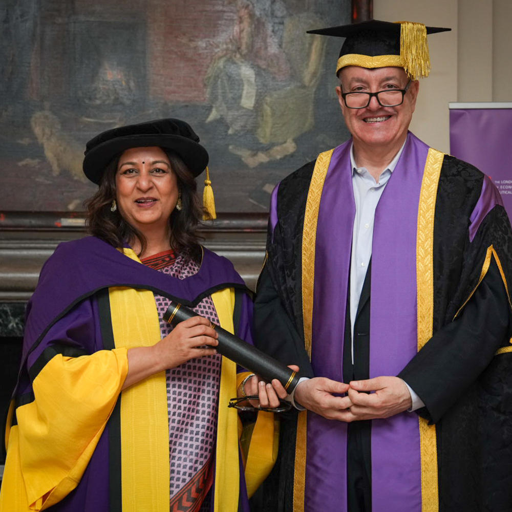 Safeena Husain with Larry Kramer