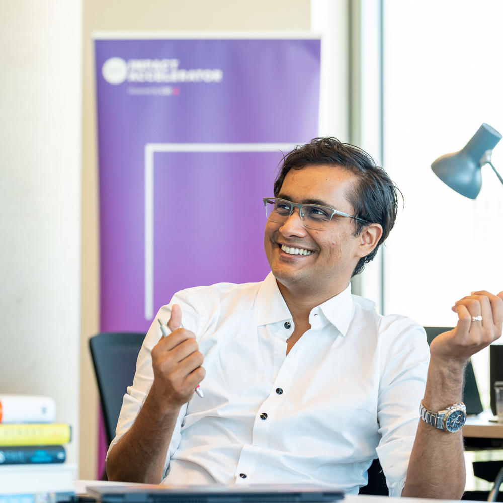 Man smiling at the office